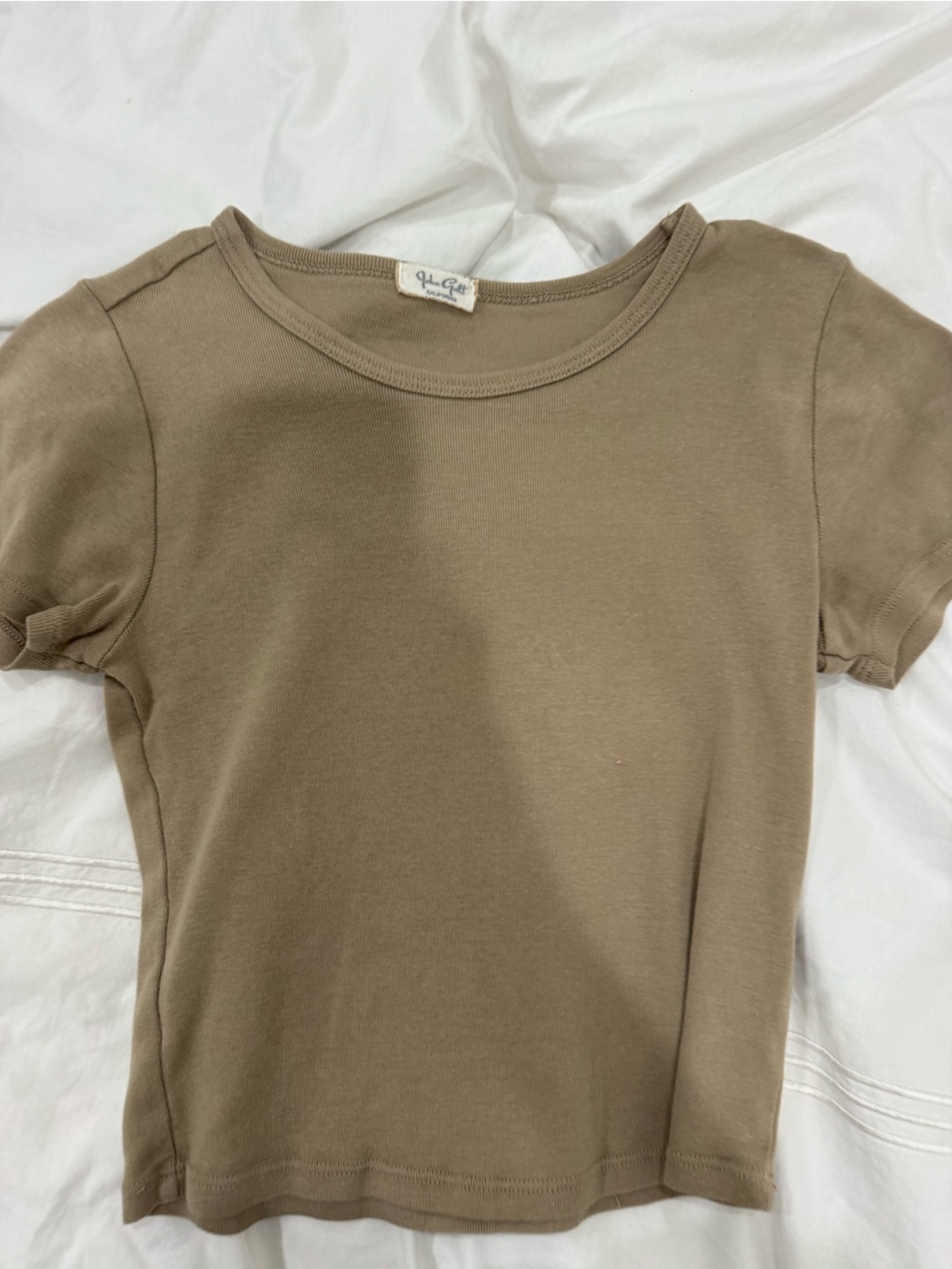 Brandy Melville/ John Galt Short Sleeve Tee in Taupe